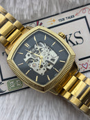 Premium Gold Automatic Skeleton Luxury Watch – Men