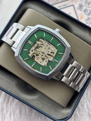Premium Green Automatic Skeleton Luxury Watch – Men