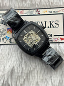 Premium Black Automatic Skeleton Luxury Watch – Men