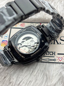 Premium Black Automatic Skeleton Luxury Watch – Men