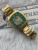 Premium Green Automatic Skeleton Luxury Watch – Men
