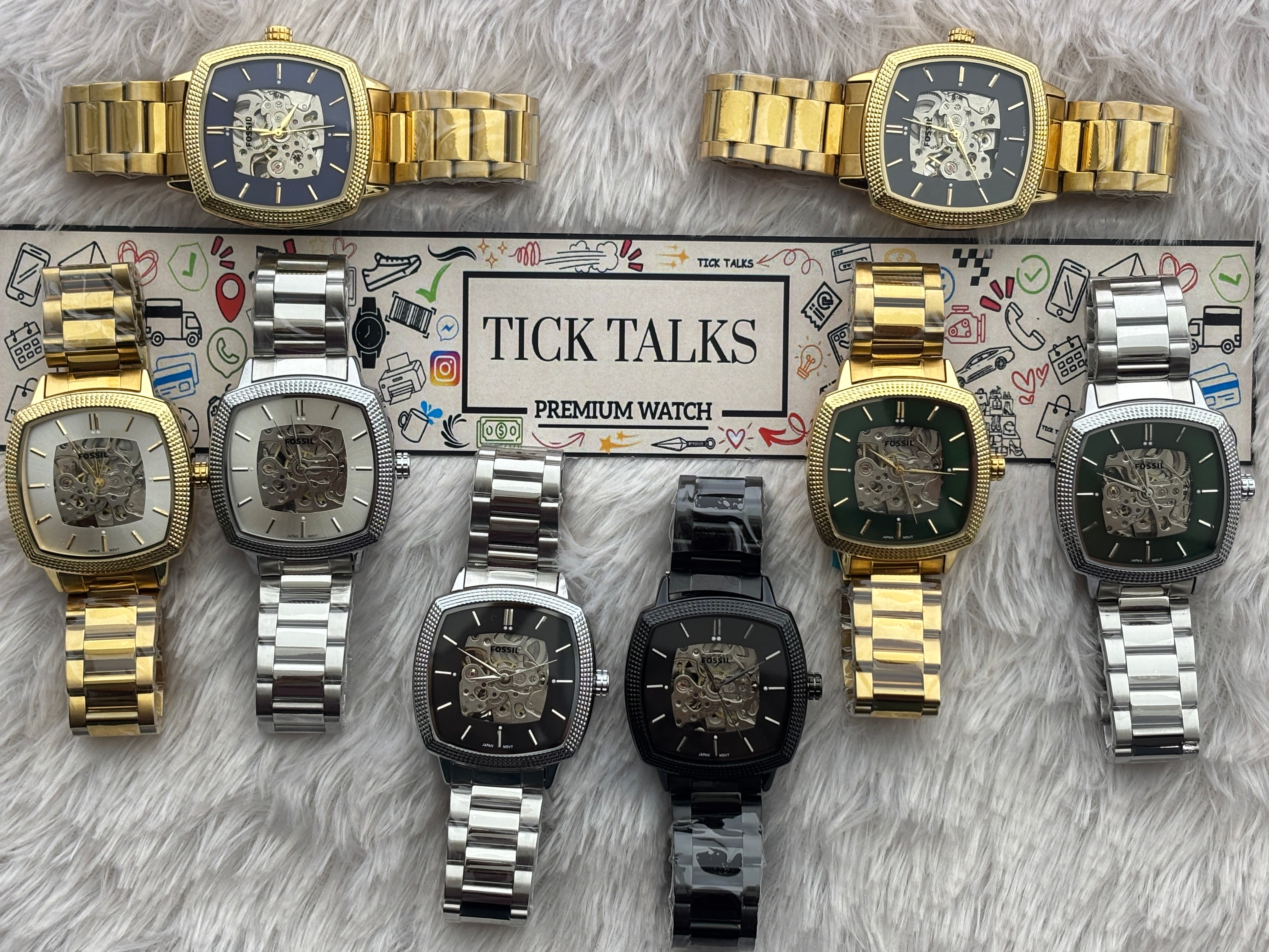 Premium Gold Automatic Skeleton Luxury Watch – Men