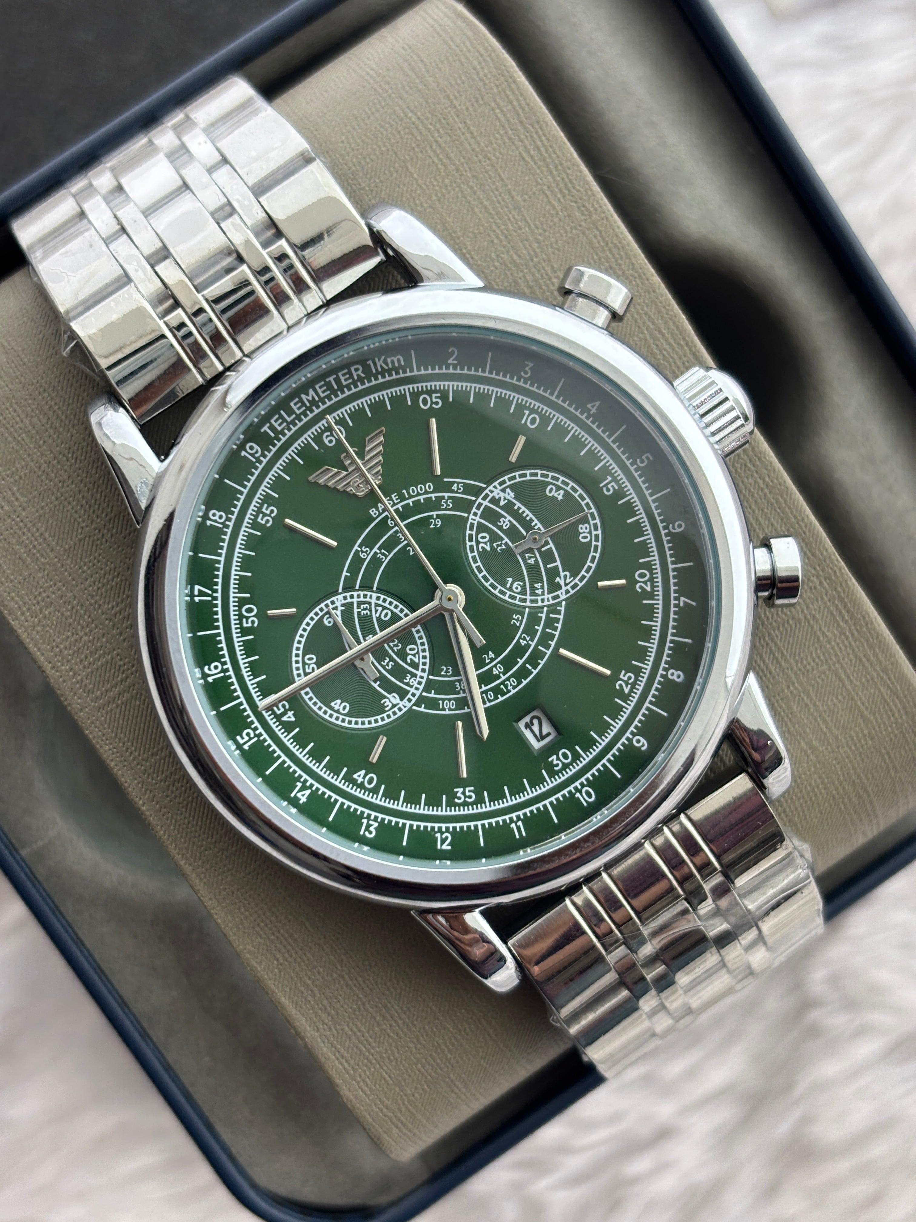 Premium Green Multifunction Luxury Watch – Men