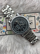 Premium Black Multifunction Luxury Watch – Men