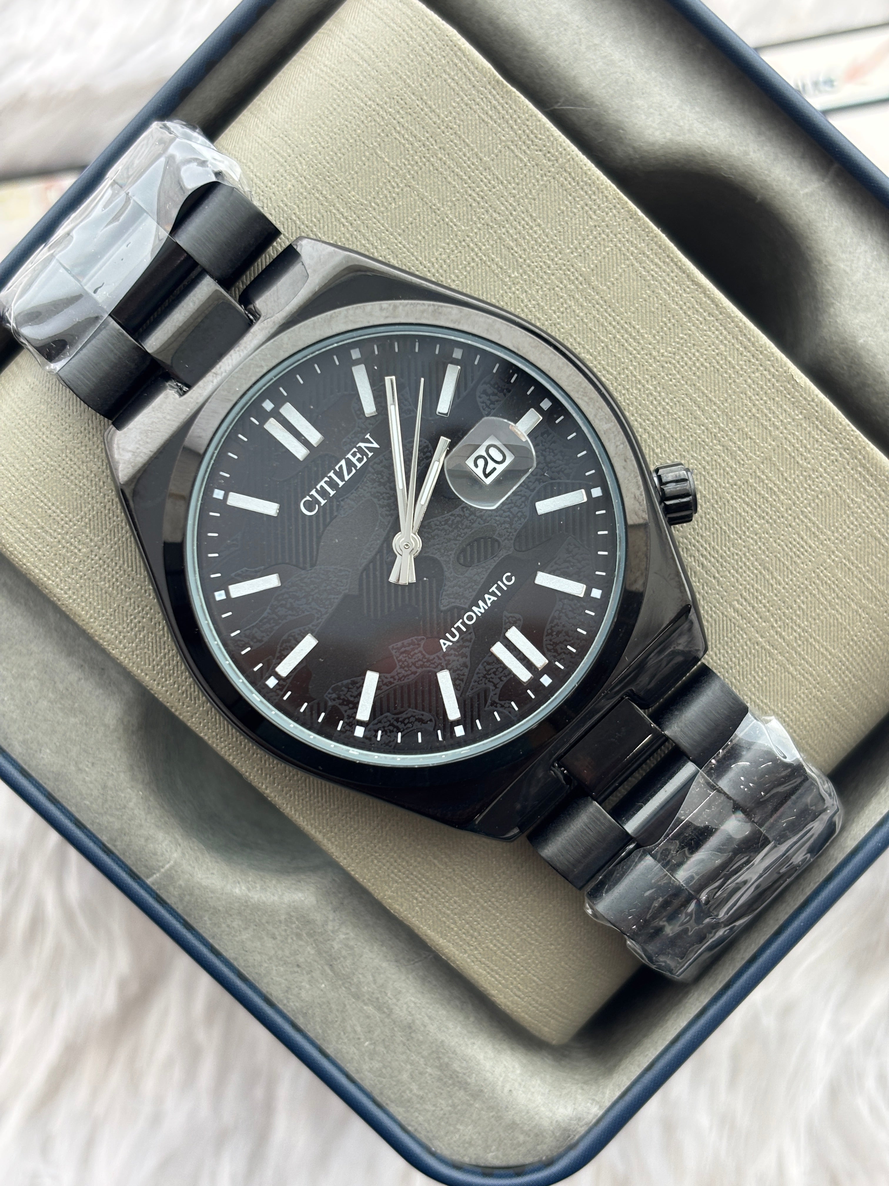 Premium Black Automatic Luxury Watch – Men