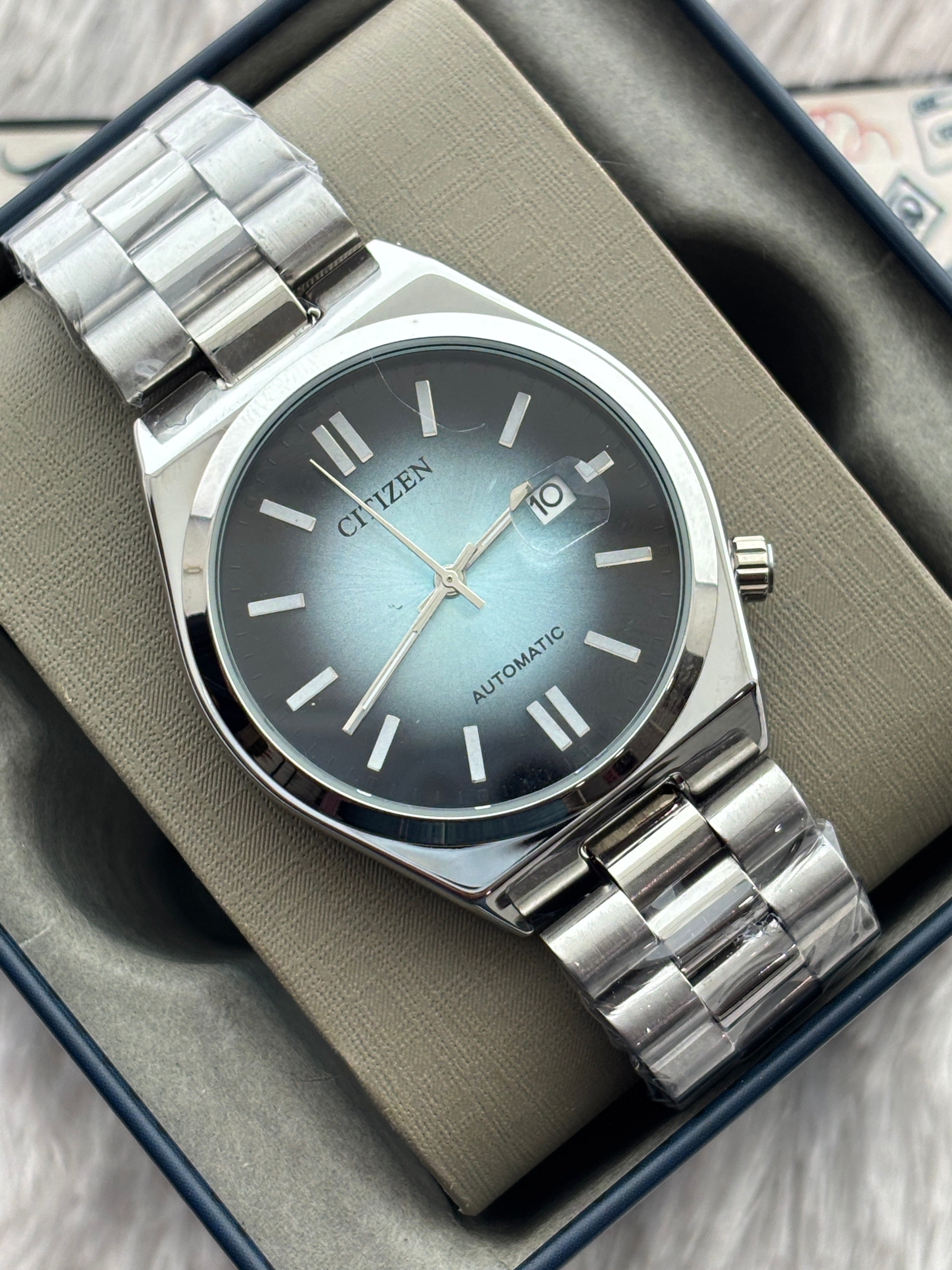 Premium Ice Blue Automatic Luxury Watch – Men