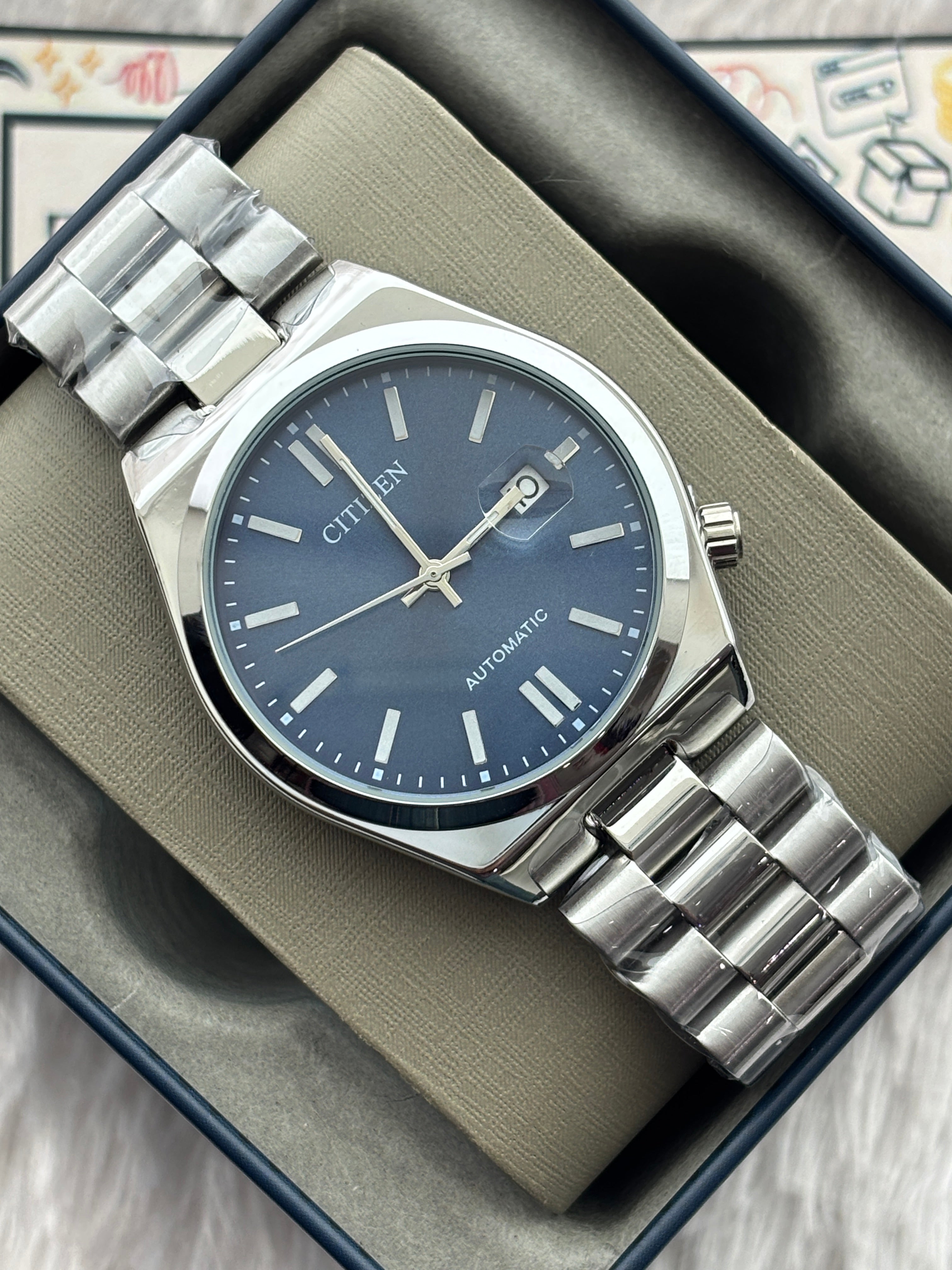 Premium Blue Automatic Luxury Watch – Men