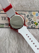 Red Transparent Sport Men’s Watch with Silicone Strap