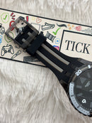 All-Black Sport Men’s Watch with Silicone Strap