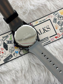 All-Black Sport Men’s Watch with Silicone Strap