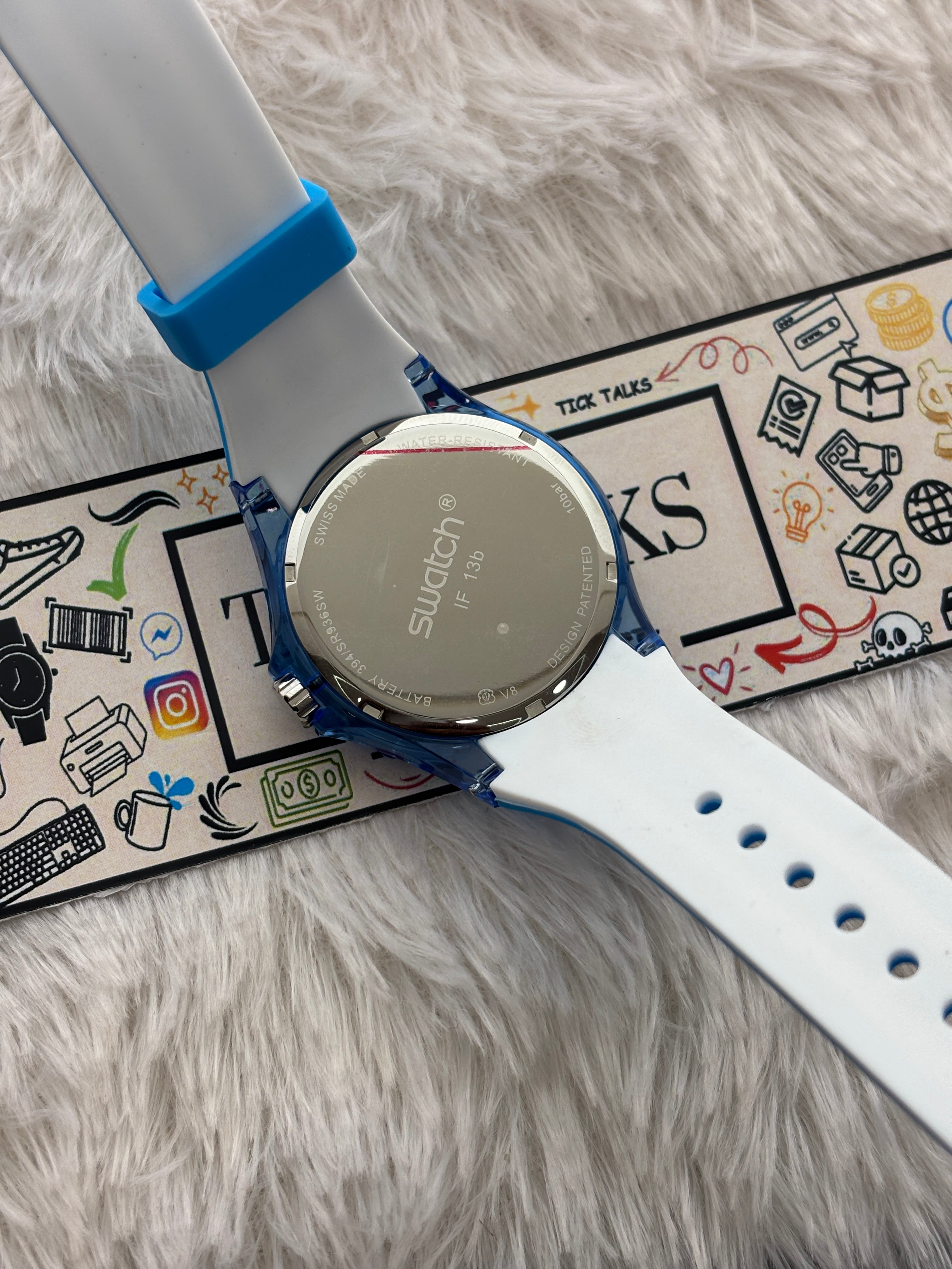 Blue Transparent Sport Men’s Watch with Silicone Strap