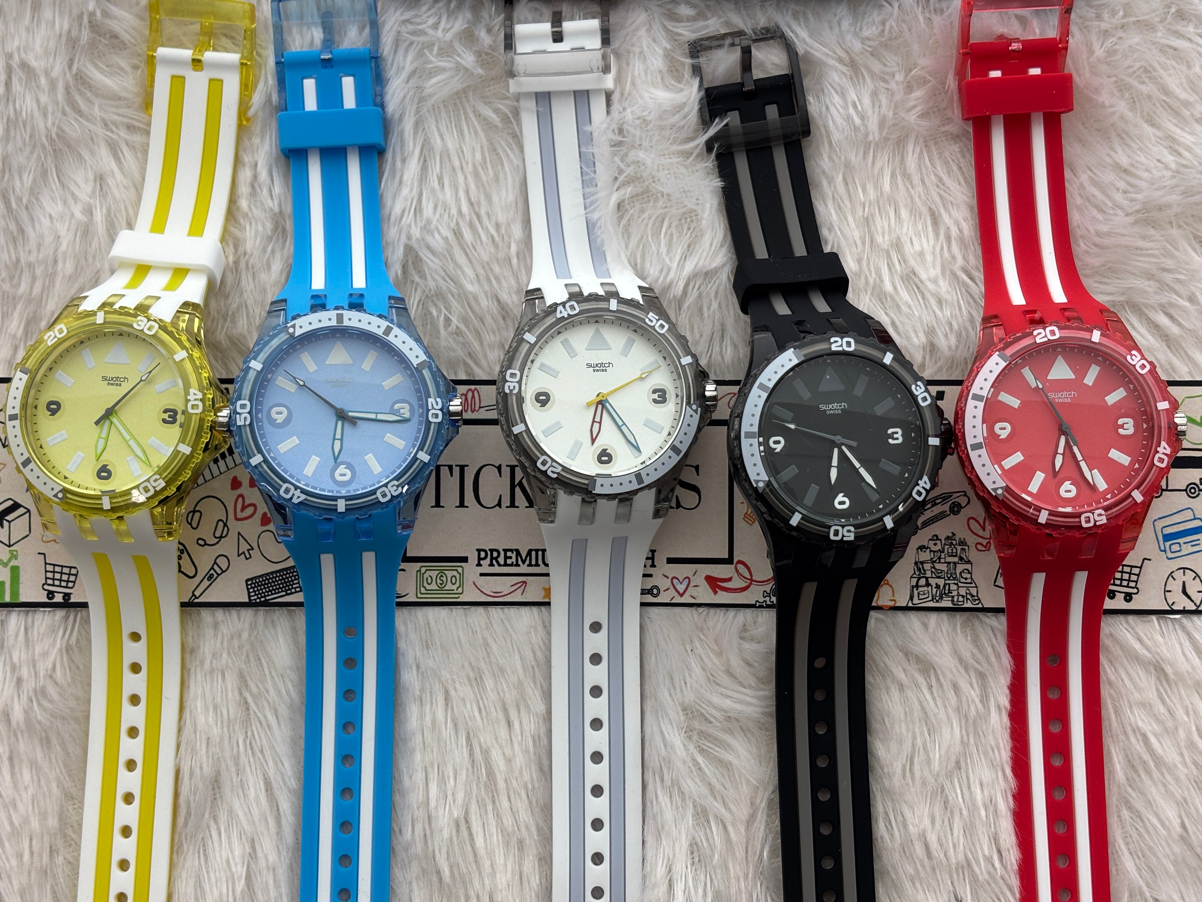 Red Transparent Sport Men’s Watch with Silicone Strap