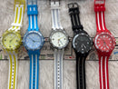 All-Black Sport Men’s Watch with Silicone Strap