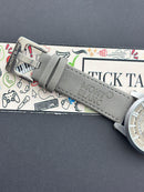 Premium Grey Skeleton Chronograph Leather Strap Luxury Watch – Men