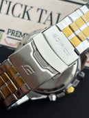 Premium Two-Tone Multi-Function Luxury Watch White Dial Steel Bracelet – Men