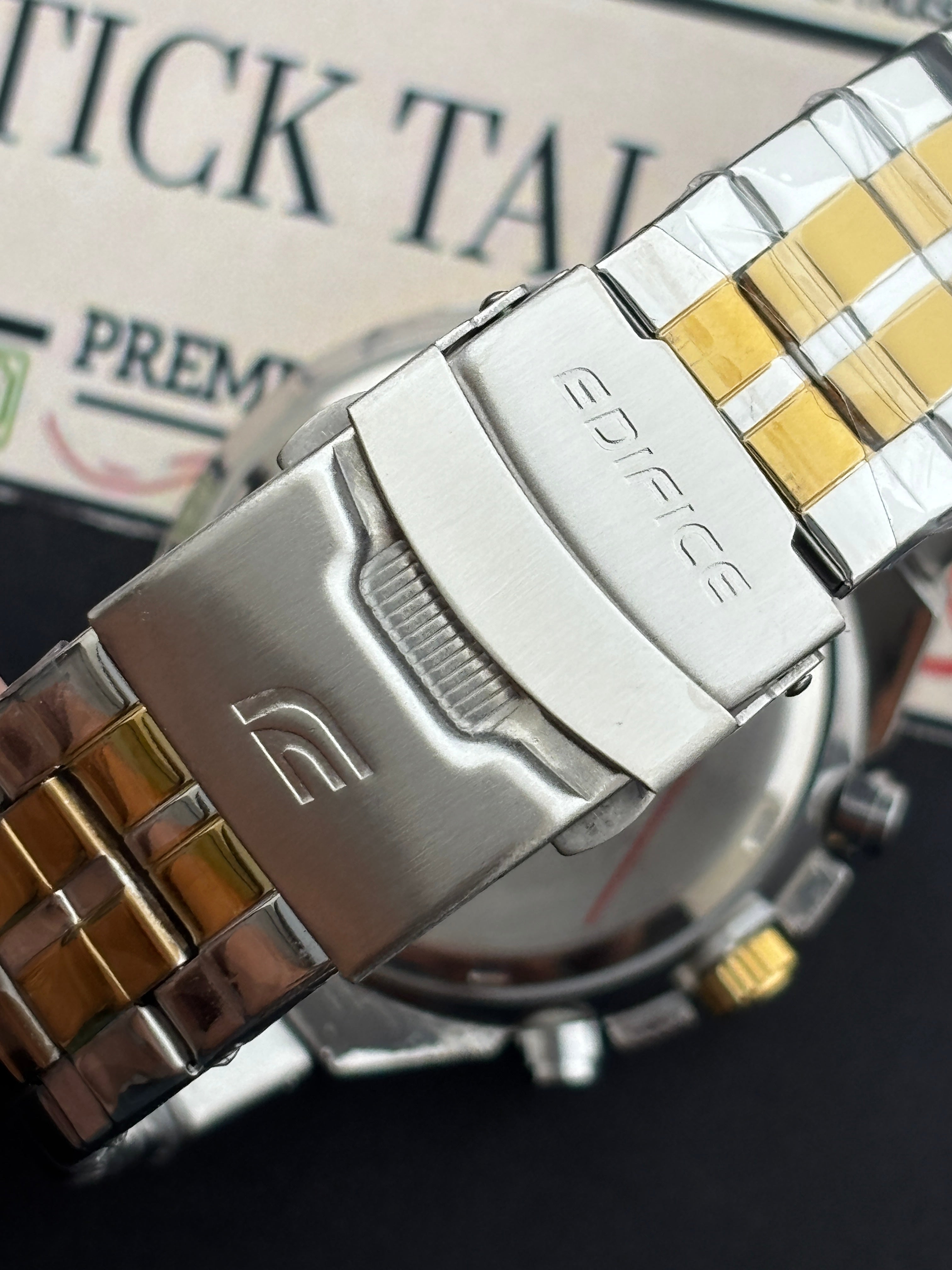 Premium Two-Tone Multi-Function Luxury Watch White Dial Steel Bracelet – Men