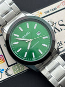 Premium Silver Green Dial Luxury Watch Steel Bracelet – Men