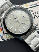Premium Silver White Dial Luxury Watch Steel Bracelet – Men