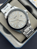 Premium Silver White Dial Luxury Watch Steel Bracelet – Men