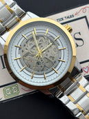Premium Gold Skeleton Automatic Watch – Men