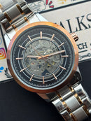 Premium Rose Gold Skeleton Automatic Watch – Men