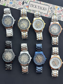 Premium Silver Skeleton Automatic Watch – Men
