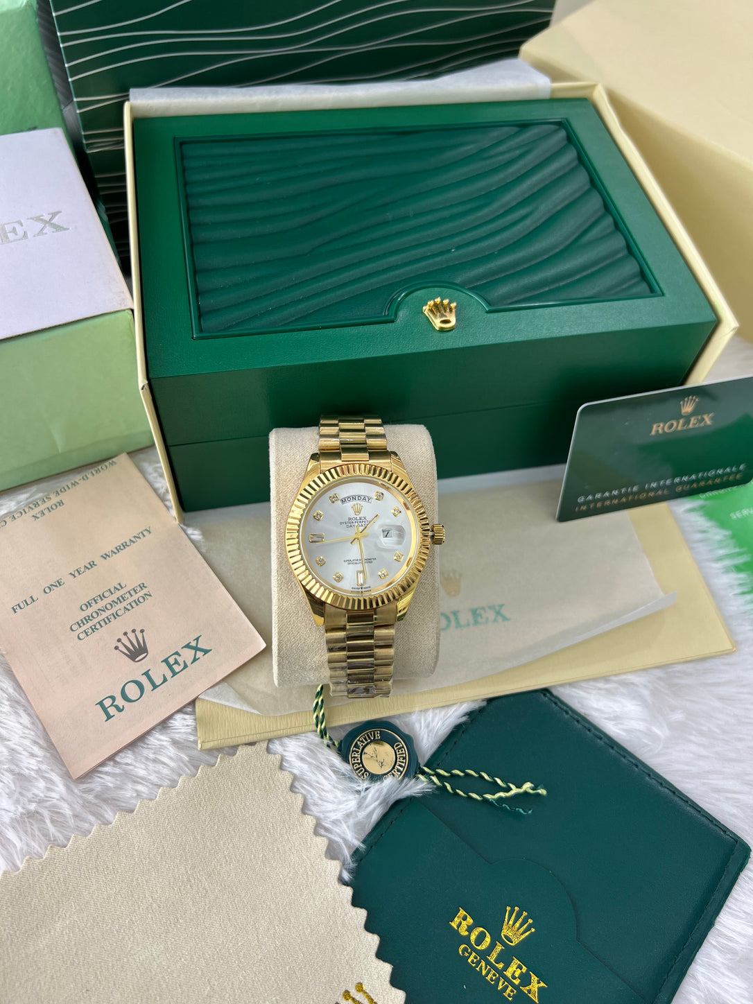 Centrix Gold Diamond Day-Date Watch