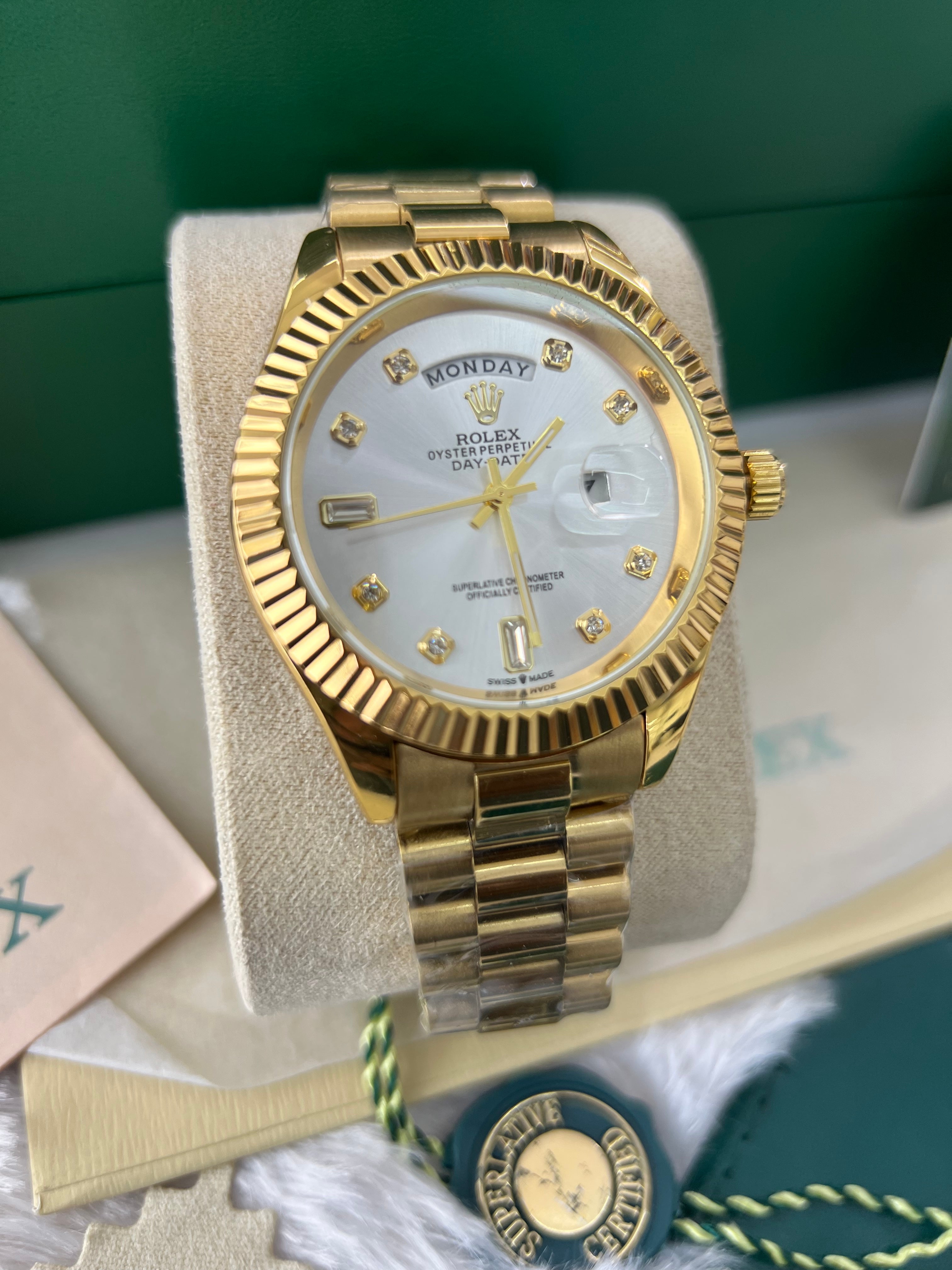 Centrix Gold Diamond Day-Date Watch