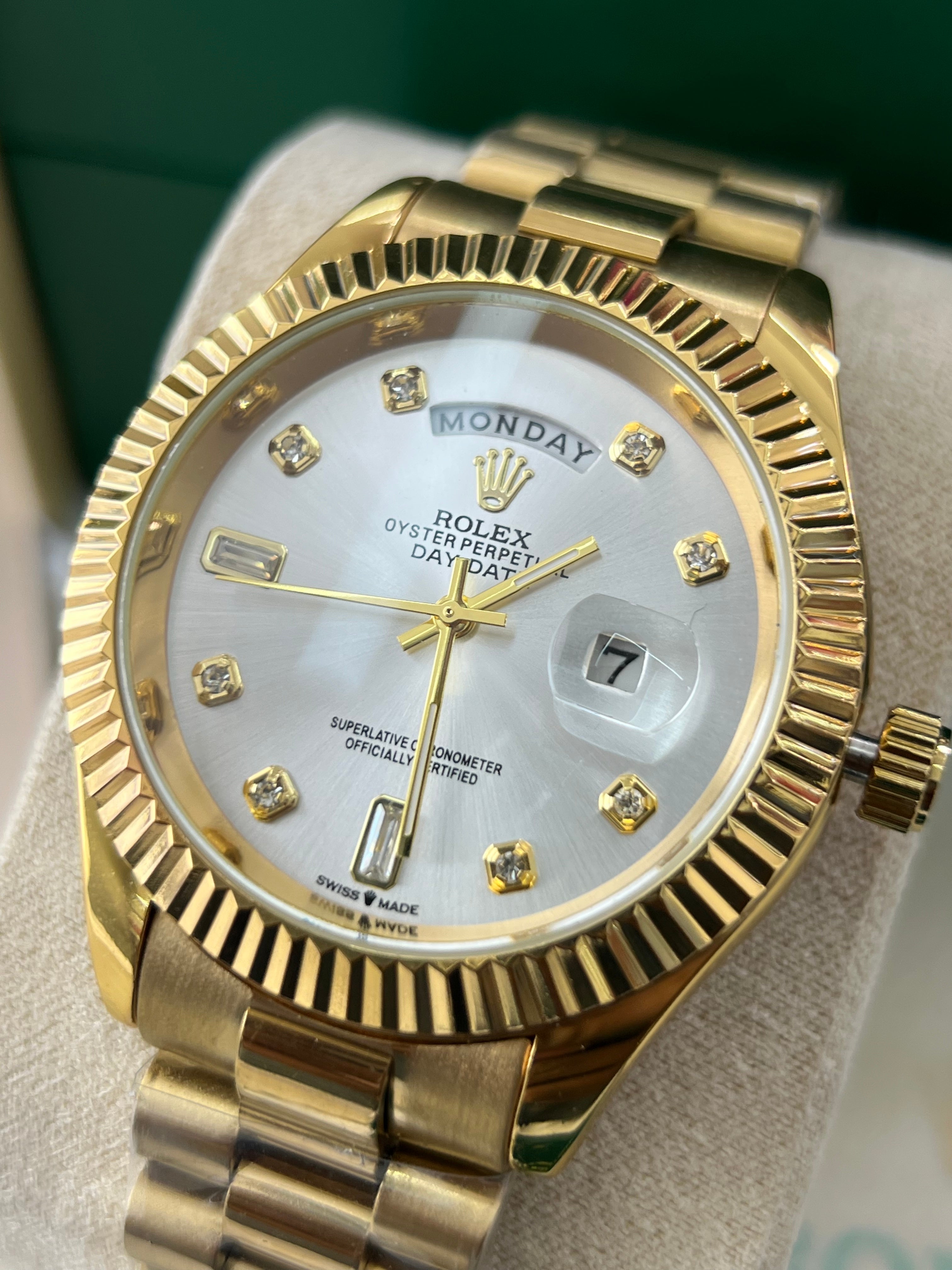 Centrix Gold Diamond Day-Date Watch