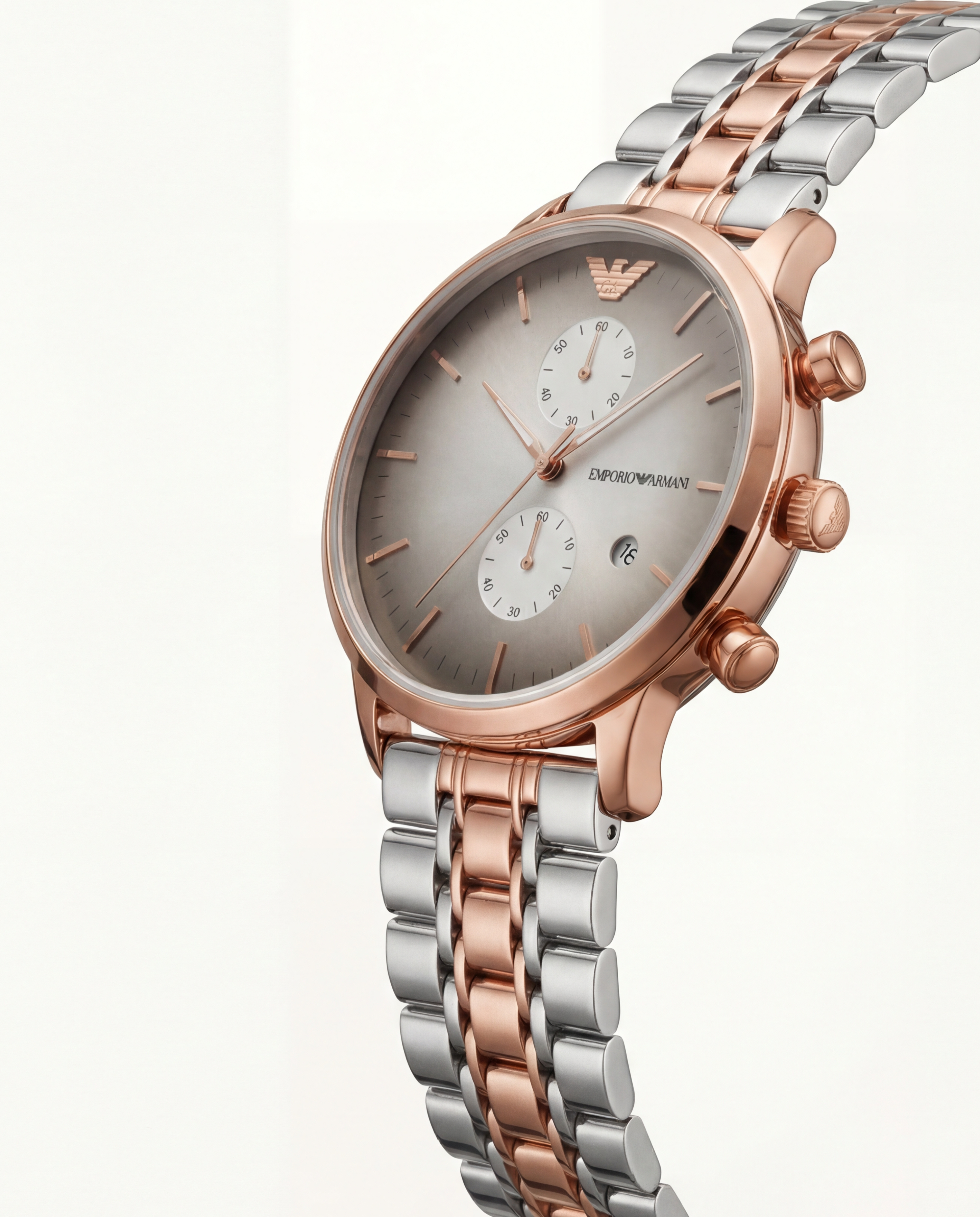 Two-Tone Rose Gold Chronograph Luxury Men’s Watch with Champagne Dial