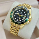 Premium Gold GMT Style Luxury Watch Green Black Ceramic Bezel Jubilee Bracelet Classic Luxury Watch – Men