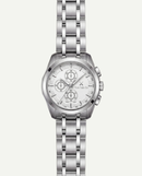 Silver Stainless Steel Chronograph with White Dial
