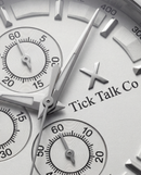 Silver Stainless Steel Chronograph with White Dial