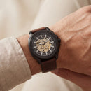 Vintage Black Skeleton Dial Men’s Automatic Watch
