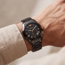 Black Ceramic Rose-Gold Accent Chronograph Watch