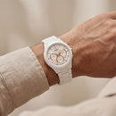 White Ceramic Rose Gold Chronograph Men’s Watch