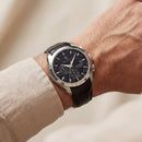 Black Dial Automatic Chronograph Leather Strap Men’s Watch