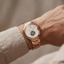 Rose Gold Guilloché Dial Open-Heart Automatic Watch