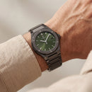 Matte Black Green Sunburst Dial Luxury Men’s Watch