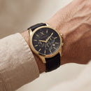 Centrix Black Gold Chronograph Leather