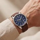 Centrix Navy Blue Chronograph Leather