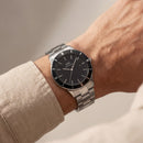 Silver Black Dial Minimalist Men’s Watch