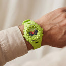Men’s Shock Resistant Analog-Digital Sports Watch with Green Resin Strap