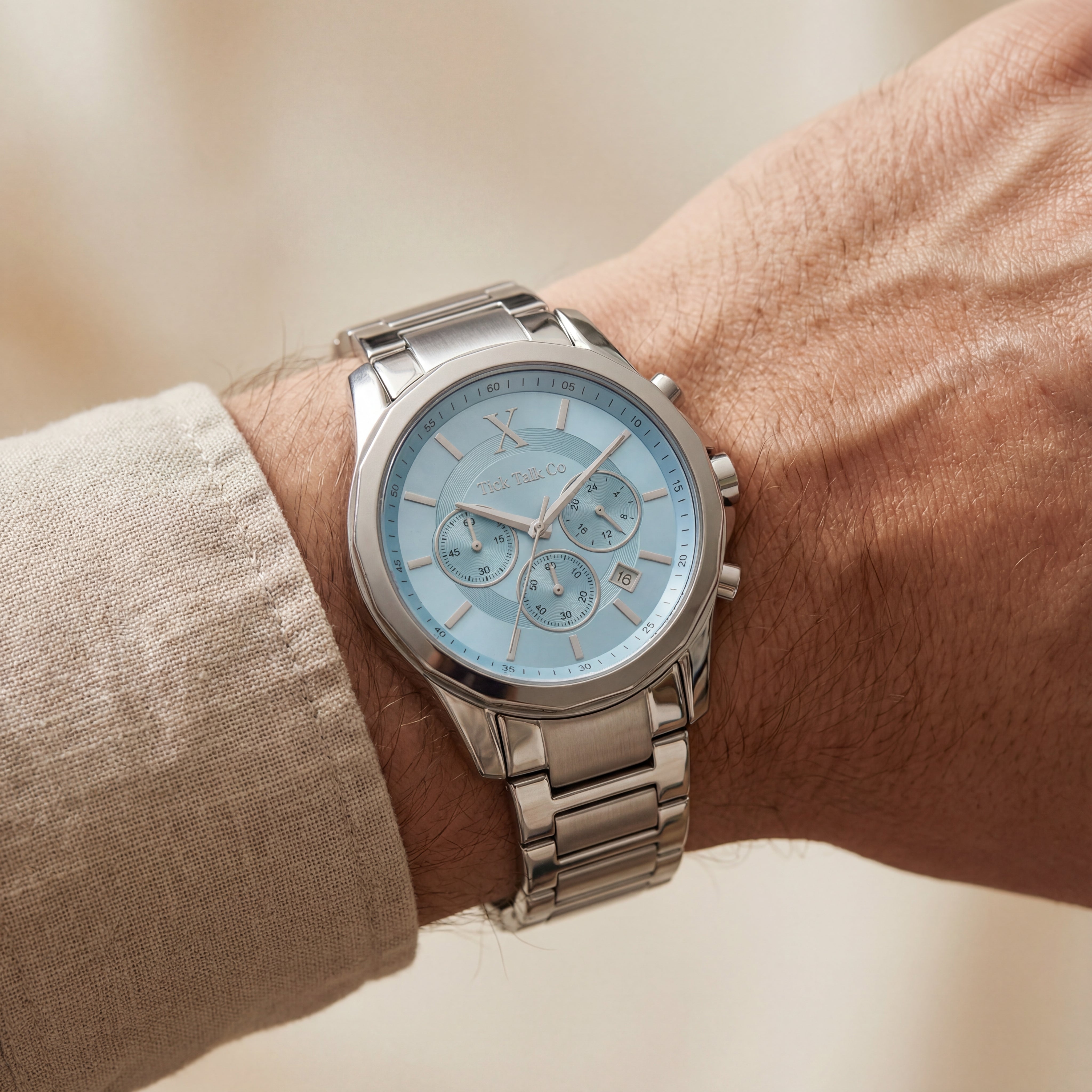 Centrix Ice Blue Chronograph Stainless Steel Edition