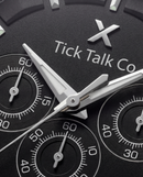 Silver Stainless Steel Chronograph with Black Dial