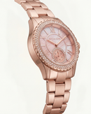 Rose Radiance Crystal Watch – Blush Gold Edition