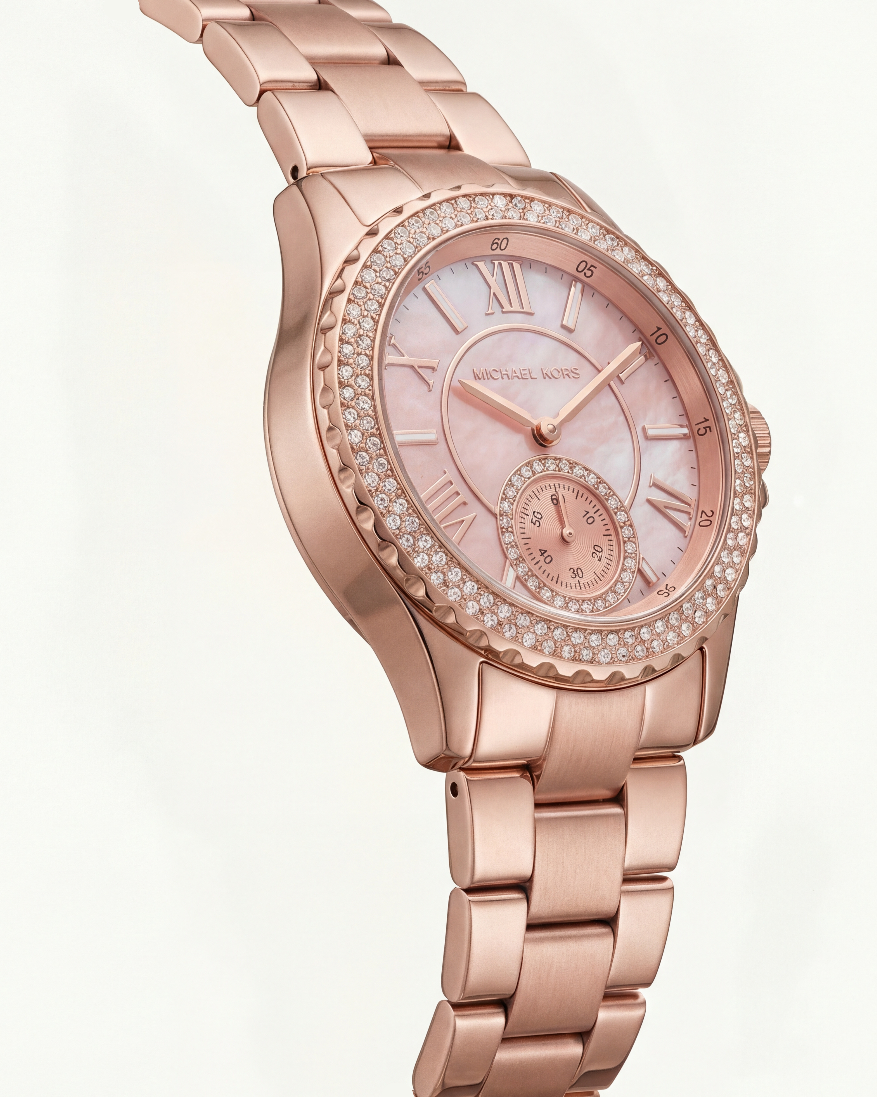 Rose Radiance Crystal Watch – Blush Gold Edition