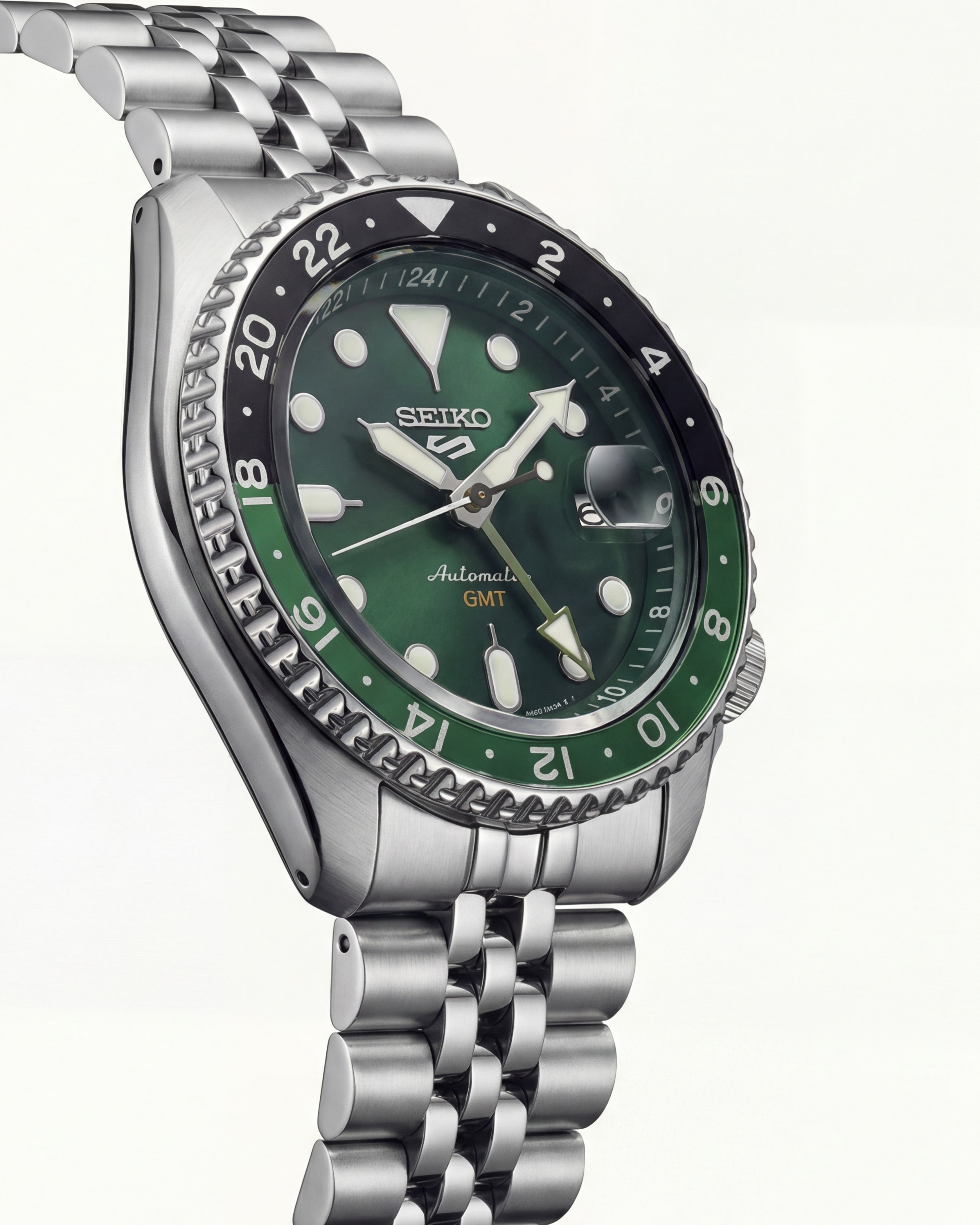 Emerald Green GMT Automatic Steel Watch