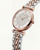 Diamond Aura Pavé Watch – Two-Tone Rose Edition