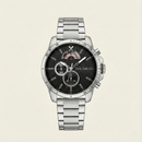 Olympus Black Carbon Dial Silver Chronograph